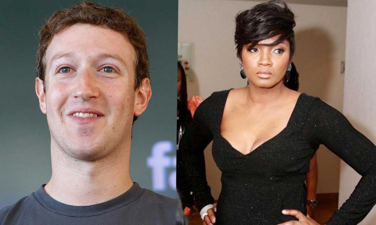 Omotola Jalade Ekeinde and Mark Zuckerberg