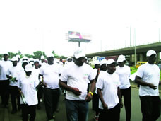 Bukky Ajayi, others Walk against piracy in Lagos