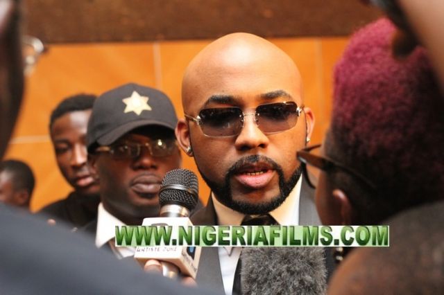 ‘Head’ of Life! Banky W arrives the Headies without a hat