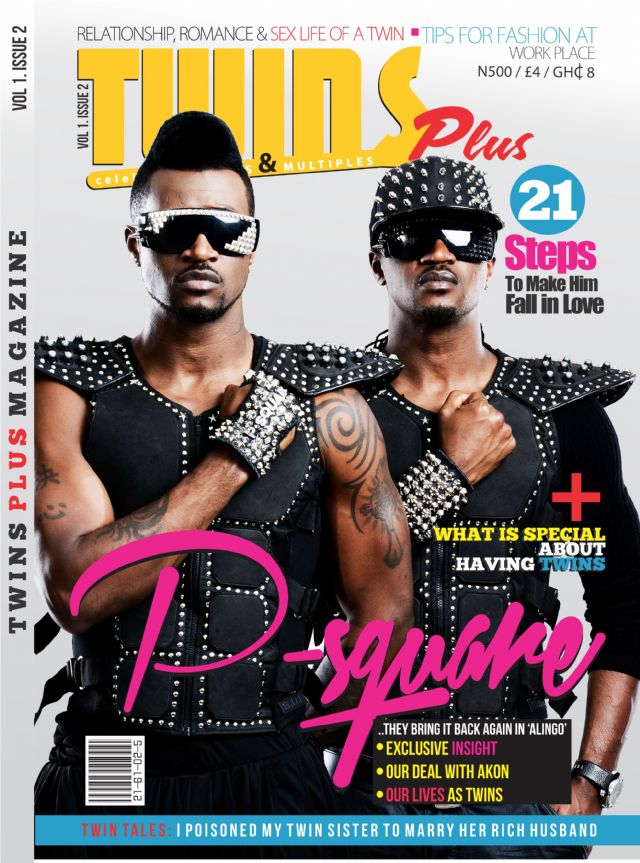 P-Square Graces Twins Plus Magazine Cover