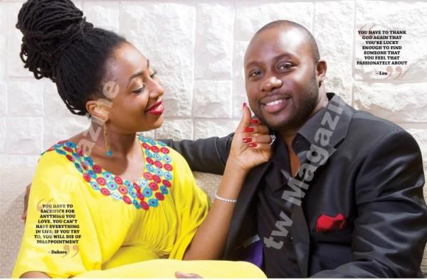 Newly Wed Olumide and Dakore Akande Get Cozy in Magazine Spread.