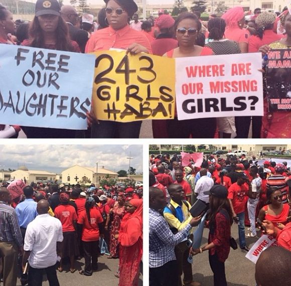 Missing Chibok Girls: Banky W, Leads Other Celebs To Lagos Assembly (Pictures)