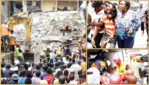 (UPDATE): Landlord Allegedly Fled As Five Persons, Grandmother Trapped In collapsed Building