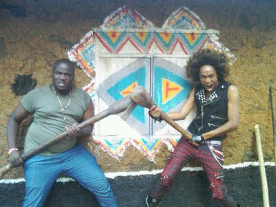 PICTURES: DENRELE ON THE MAKING OF EPIC YORUBA MOVIE IN OYO