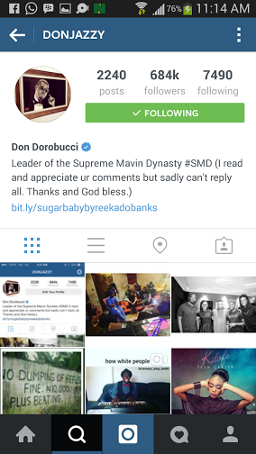 Instagram Confirms Don Jazzy’s Account