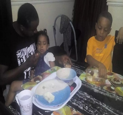 Pity! Emeka Ike Turns Baby Sitter, As Divorce Case Lingers