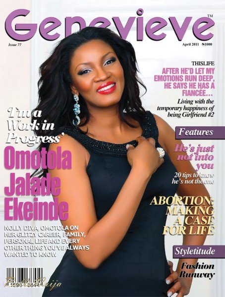 Omotola on the Cover of April Edition of Genevieve Magazine