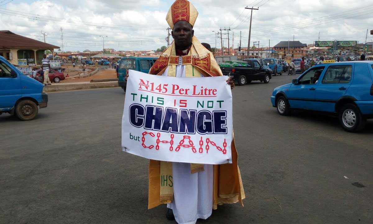 Bishop Embarks on One-man Protest Against Increase in Fuel Price