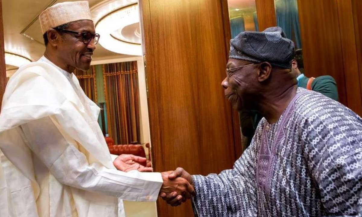 Buhari Holds Close Door Meeting With Obasanjo