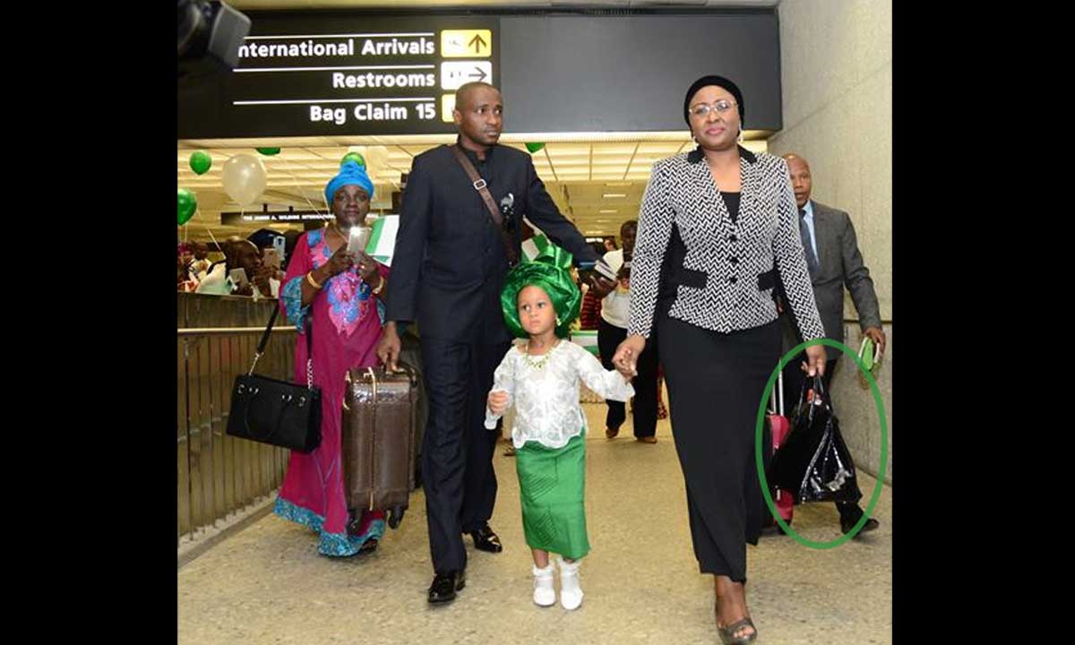 Photos: Can Nigerian First Lady, Aisha Buhari Possibly Carry A Fake $105,000 Hermes Bag?