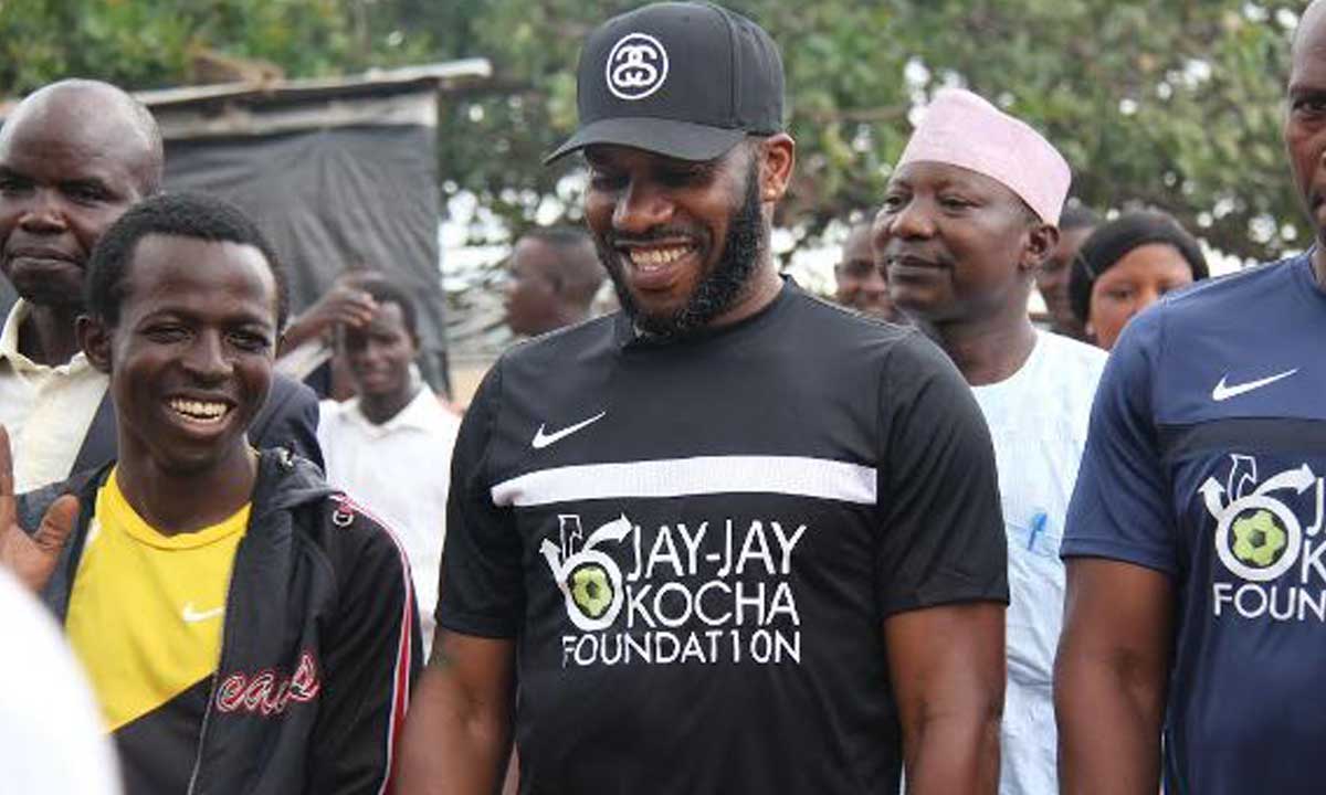 Jay Jay Okocha Raises Money for IDPs by Playing Football with them