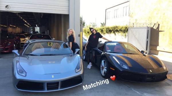 Kylie and Kendall Jenner Pamper Themselves With A New Ferrari