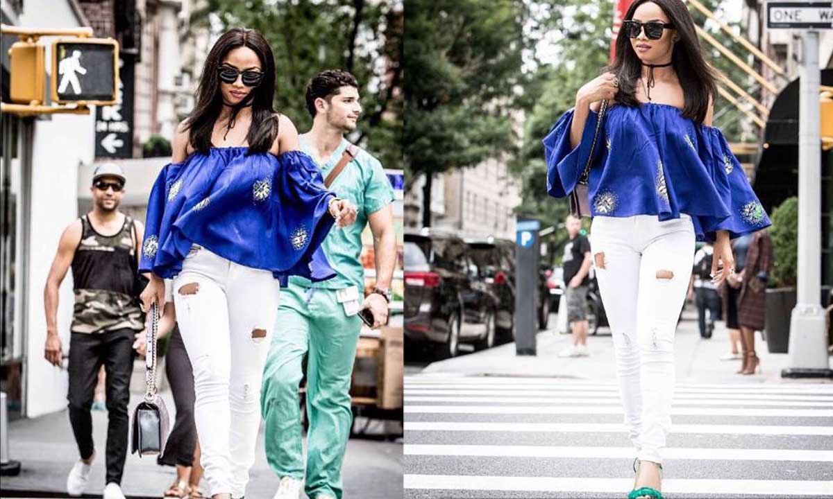 PHOTO New York Stands Still as Toke Makinwa Hits The Street