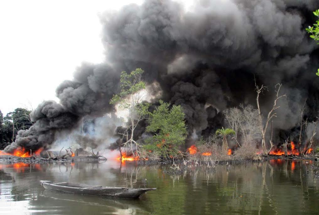 Nigerian Army Destroys 143 Illegal Refineries in Niger Delta