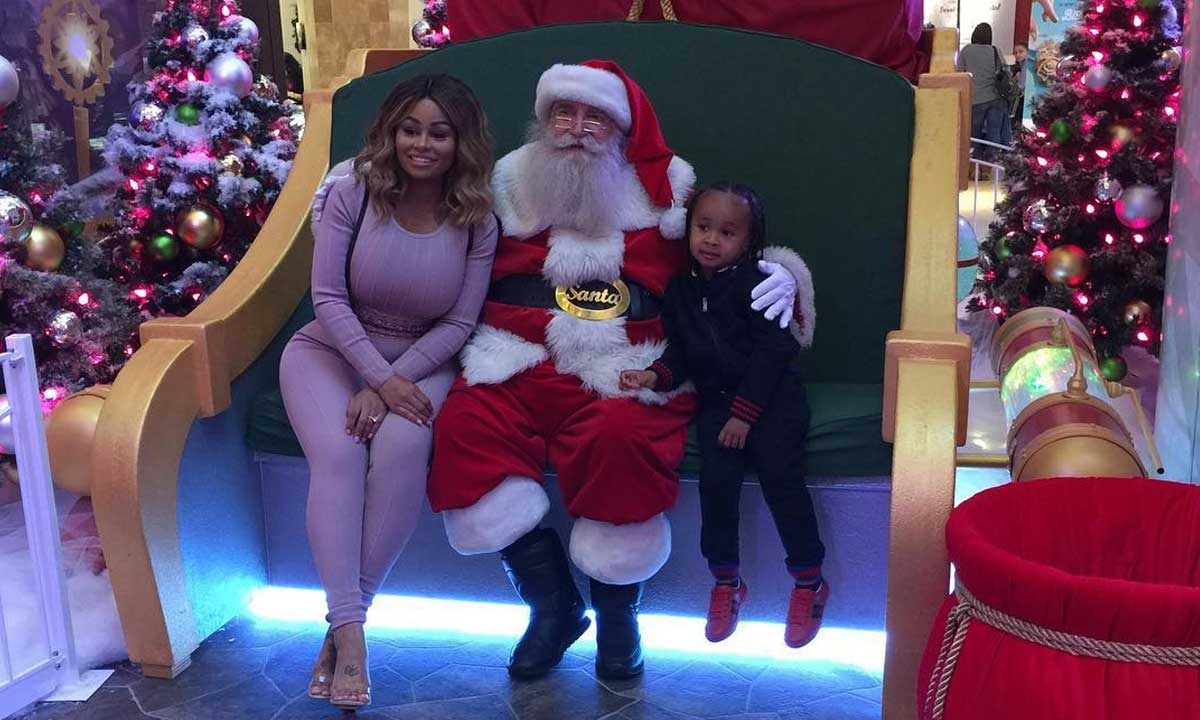 Blac Chyna and Her Son King Cairo Visited Santa Claus: See the Pic!