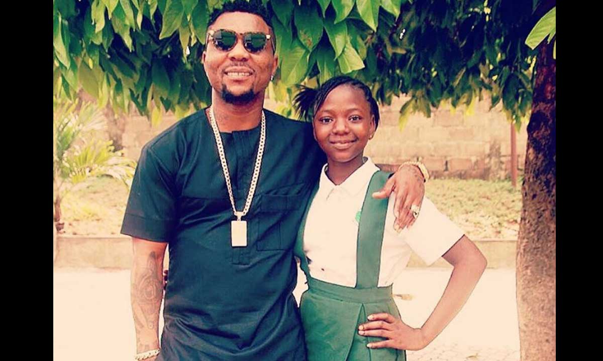Lovely: See How Oritse Femi Stormed Daughters School to Celebrate Her Birthday