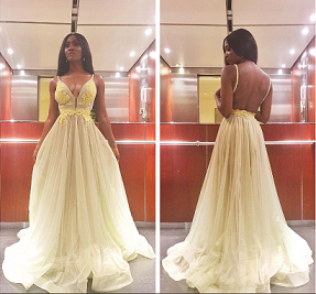 Check out Toni Tones ‘Braless Dress’ at the Closing of AFRIFF