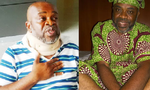 Photos:  Nollywood film maker Ekere Nkanga Cheats Death in Uyo Church Collapse
