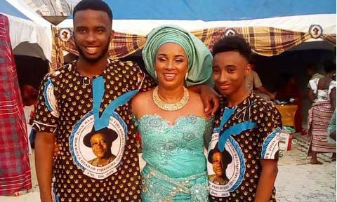 Actress Ibinabo Fiberesima and Sons Look Endearing in Her Fathers Installation Ceremony