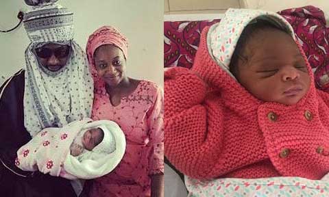 Proud Emir of Kano Shows off His Grandchild