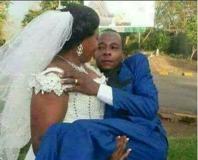Checkout Bride Who Carried Her Husband For Photograph After wedding