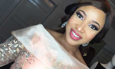 Tonto Dike steps Out in Beautiful Outfit For a Wedding