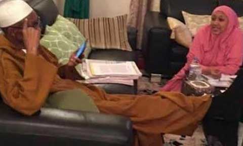 President Buhari and Daughter, Hadiza relax in London