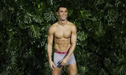 Topless: Christiana Ronaldo Models For CR7 in Underwear (Photos)