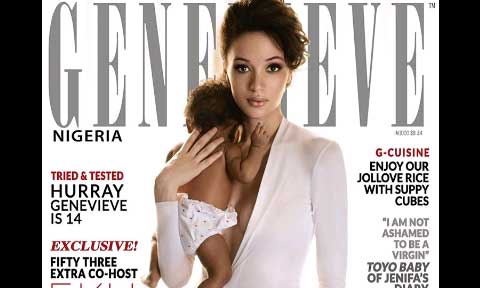 Eku Edewor and Adorable Baby Covers Genevieve Magazine
