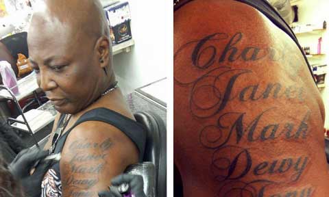 UNBELIEVABLE: Charly Boy Tattooed All His Children