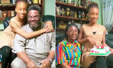 Photos: Pete Edochie’s  wife  Finally Seen online with granddaughter