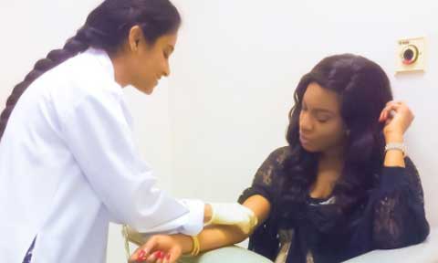 Did Chika Ike Donated Her Blood In Nigeria’s Hospital?