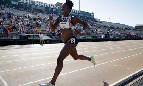 See this athlete who ran 800M race with 5-months-old pregnancy (Photos+video)