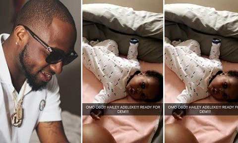 Davido Finally Exposed The Face Of His 2nd Daughter, Hailey
