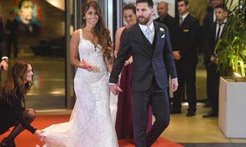 Photos From FC Barcelona Star, Lionel Messi’s Wedding