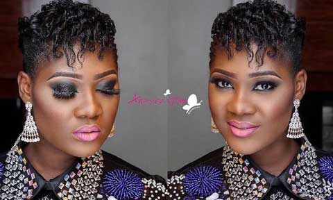 See How Makeup Turned Mercy Johnson’s Face To Mupping Stick Brush