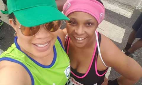 Monalisa Chinda Caught At Lagos City Marathon Taking Selfie