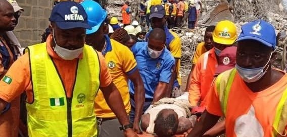 BREAKING: Owner Of Collapsed Lagos Building, Osibona, Discovered Dead, Removed From Rubble