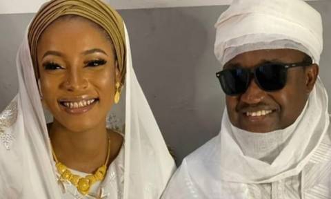Former Super Eagles Star Tijani Babangida Marries Kannywood Actress Maryam Waziri