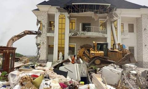 Exposed! Why Tonto Dikeh Rejoices Over Ex-Lover, Kpokpogri Mansion Demolished